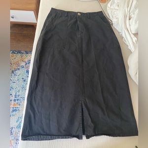 Dark Gray Denim Skirt